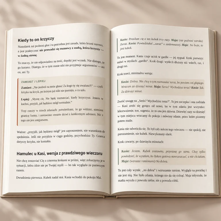 Otwarty ebook: Kiedy to on krzyczy oraz Hamulec u Kasi, wersja z prawdziwego wieczoru
